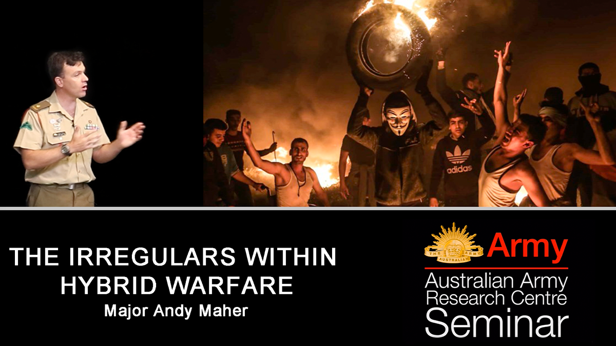 Promotion image for seminar - The Irregulars within Hybrid Warfare