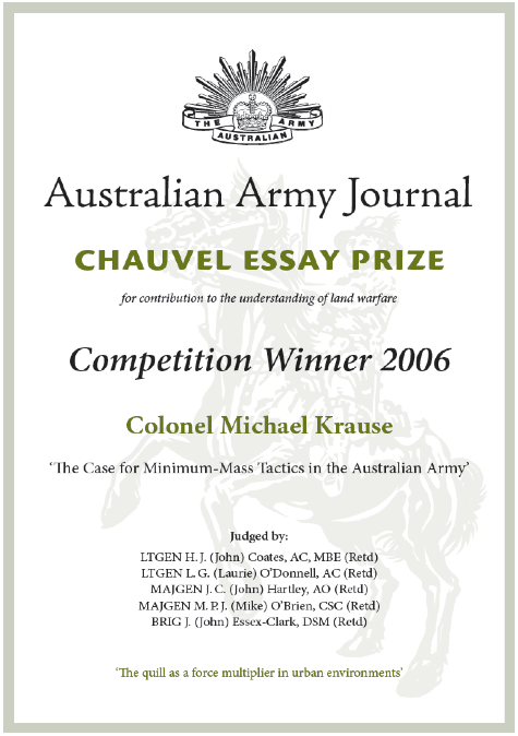 Chauvel Essay Prize 2006