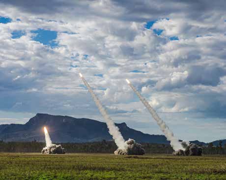 HIMARS from the United States Army 17th Field Artillery Brigade at Shoalwater Bay Training Area