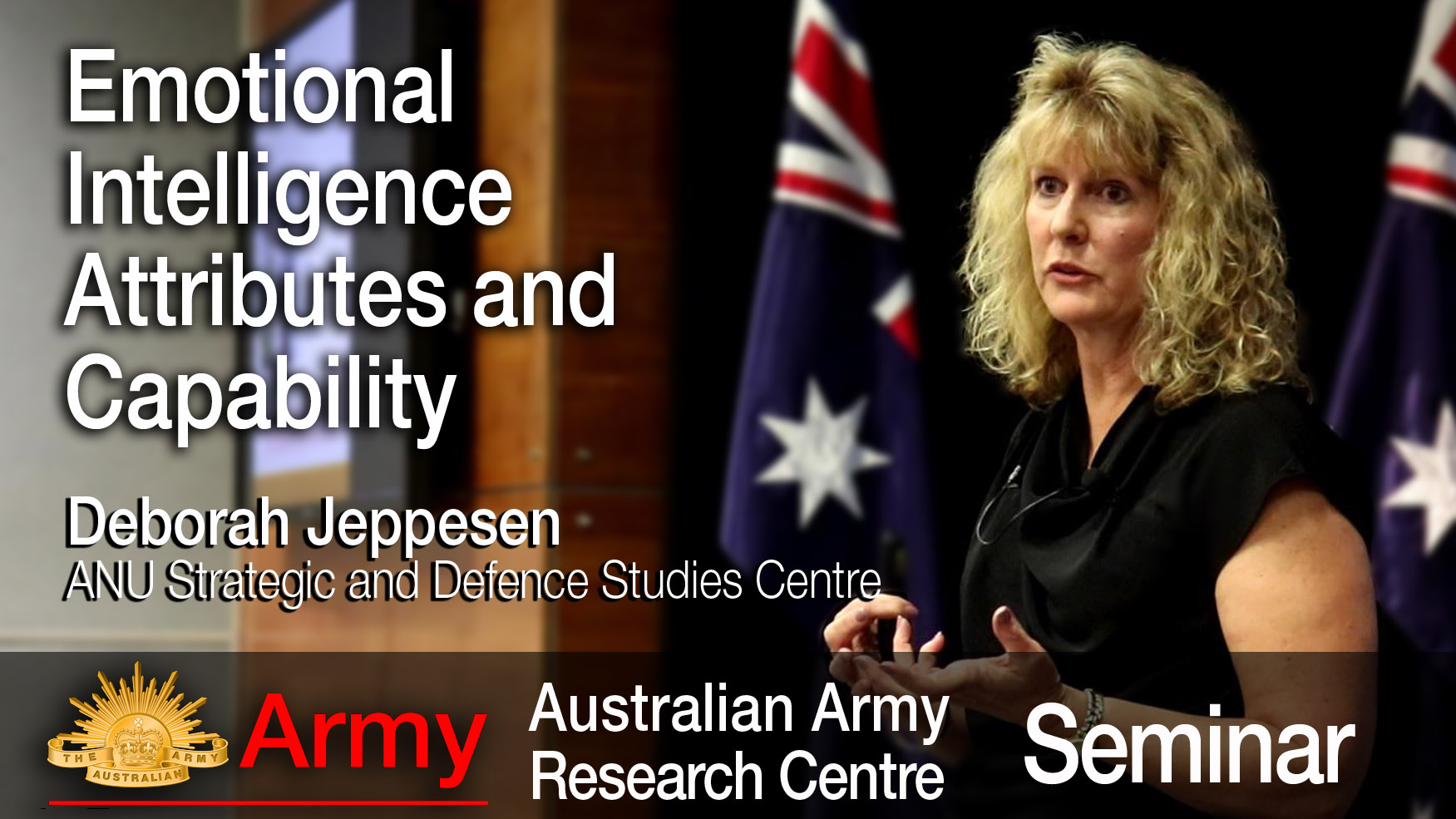 Promotion slide for Deborah Jeppesen seminar