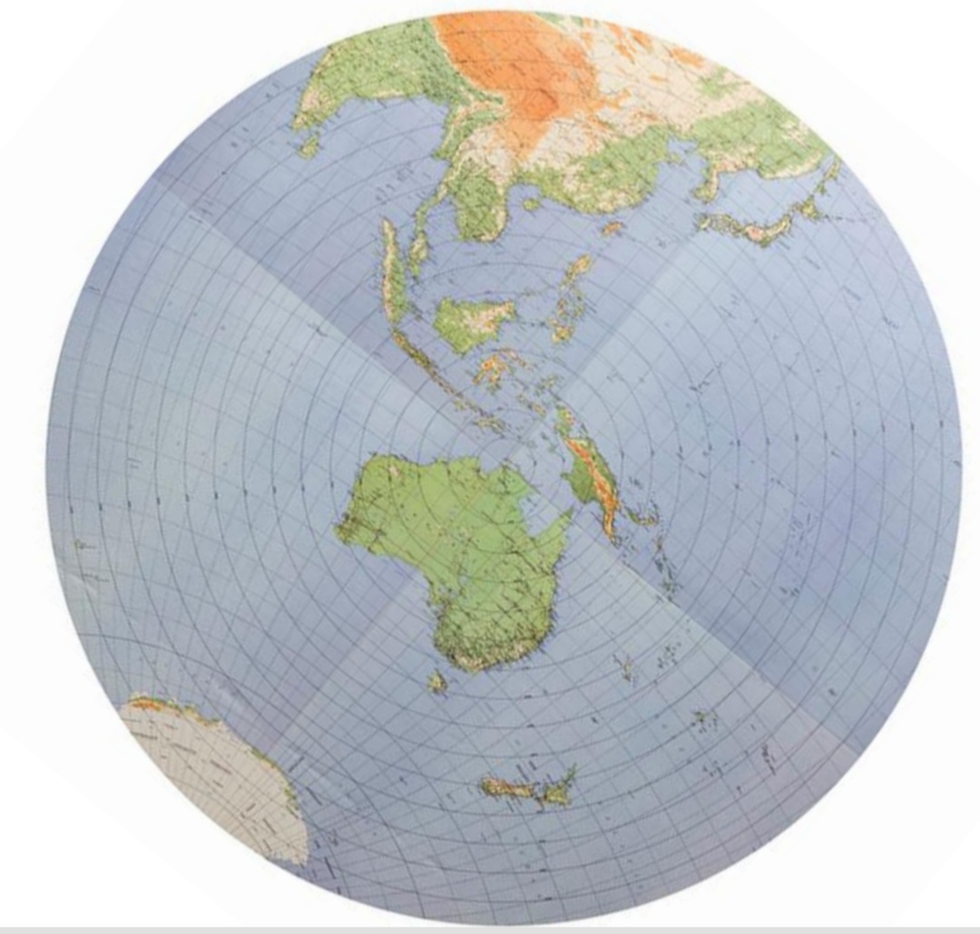 This is an Air Force planning map centred on Darwin. It shows the greater Asian land mass, Australia, New Zealand and Antarctica as well as portions of the Indian and Pacific oceans.