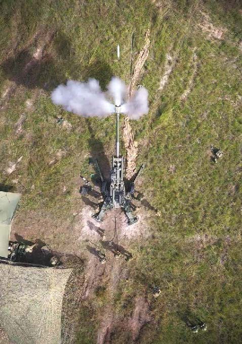 Top View of an Artillery Gun.