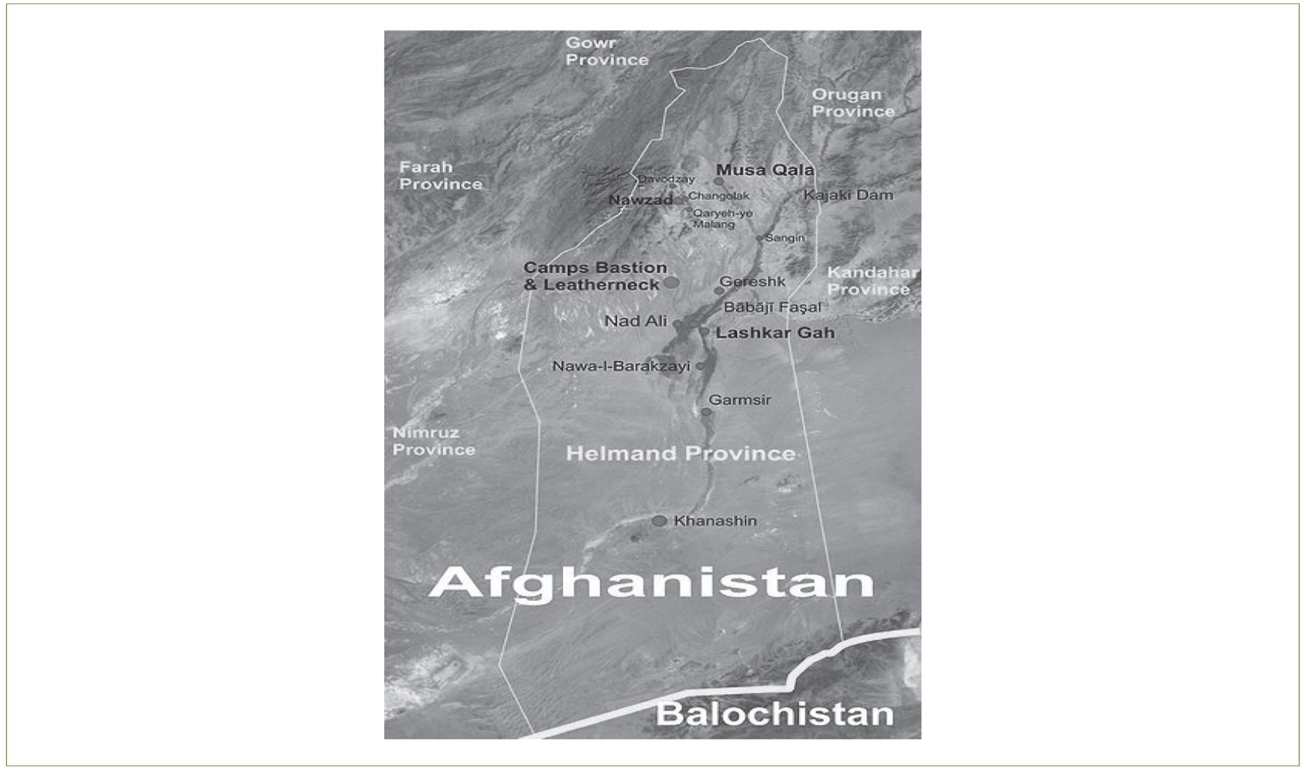 Map of Afghanistan Helmand Province