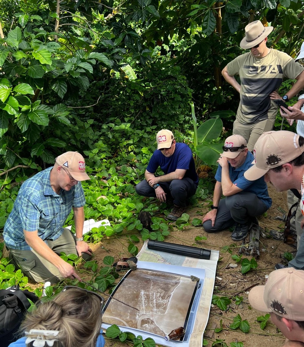 Assoc. Prof. Pratten briefs the staff ride group