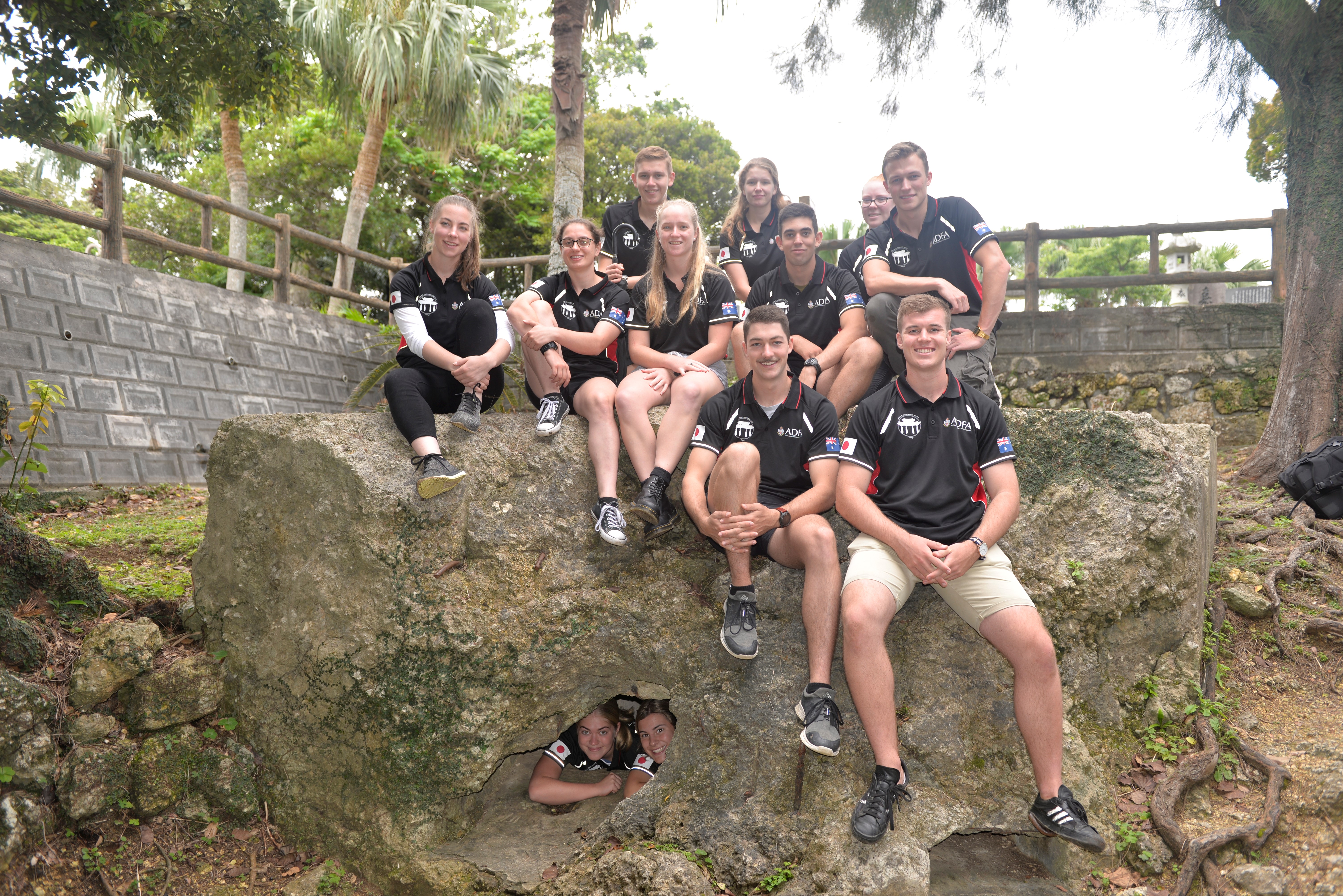 ADFA BFST Group at Japanese Bunker on Kakazu Ridge