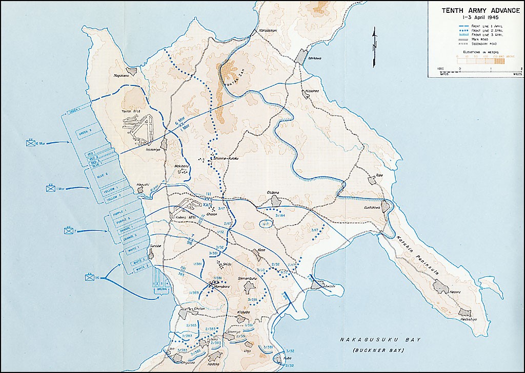 Map Of Battle Of Okinawa
