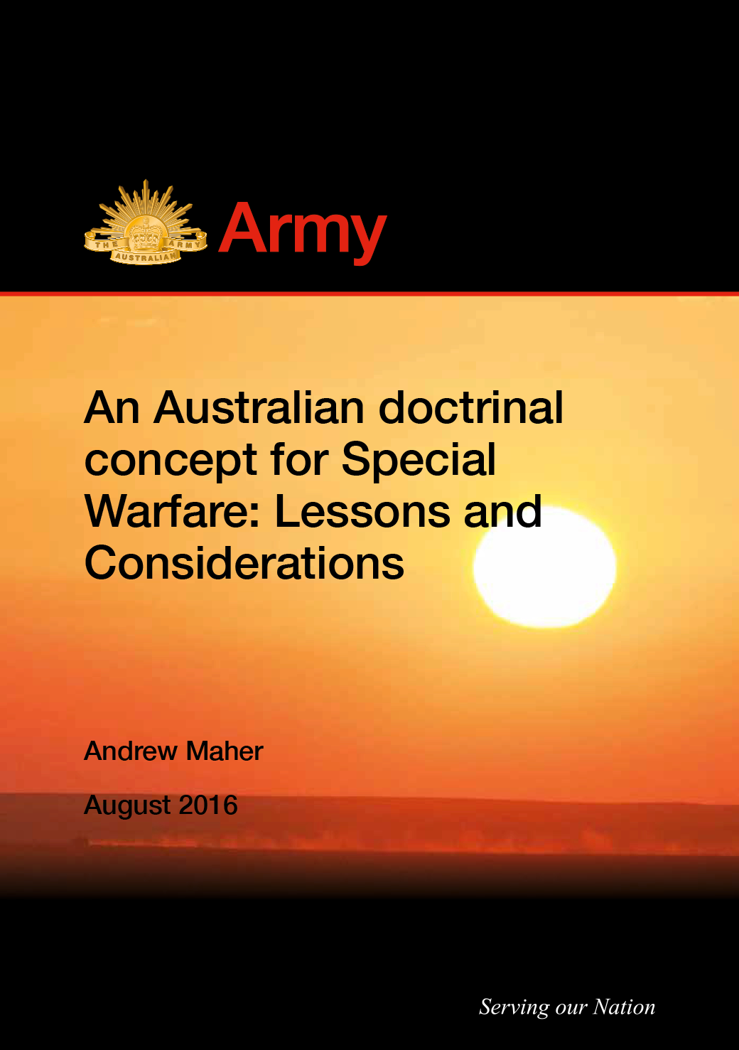 An Australian doctrinal concept for Special Warfare: Lessons and Considerations