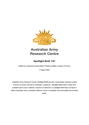 Australian Army Research Centre Spotlight Brief 1-21 - Cover