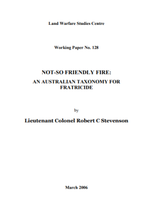 An Australian Taxonomy For Fratricide