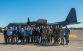 Queensland, Australia officials and military personnel of various nations toured multiple locations during exercise Talisman Sabre 2019 (TS19), July 16, 2019. During the tour, the officials and military personnel received the opportunity to ride in multiple military aircraft and vehicles, witness a TS19 amphibious landing exercise and view a military working dog demonstration. (U.S. Air Force photo by Senior Airman Ashley Maldonado).