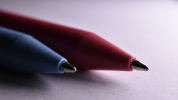 Blue and red pens only displaying nib ends