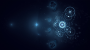 Dark blue background with patterns arranged like looking into the night sky