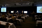 A panel of Australian Army Warrant Officers take questions from the audience at the 2021 Senior Enlisted Conference in the Brisbane Convention and Exhibition Centre.