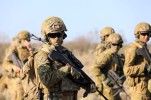 Australian Army soldiers from 10th/27th Battalion, Royal South Australia Regiment prepare to participate in a live-fire Platoon attack at Cultana Training Area as part of 9th Brigade's Exercise Rhino Run 2023.