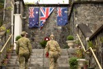 Australian Army Jonathan Church Good Soldiering Award recipient Corporal Sarah Kerr (left), from the 1st Recruit Training Battalion, and ambassador Corporal Meghan Manuzic, from the 4th Health Battalion, visit the Kundasang War Memorial in Sabah, Malaysia, after retracing the Sandakan Death March route.