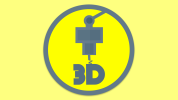 Circular image depicting 3D printing
