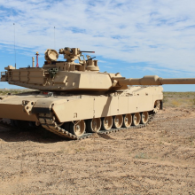 File image of the Abrams M1A2 SEPv3 tank, the nominated replacement for the current Main Battle Tank, was provided by the US Government for Defence public affairs usage.