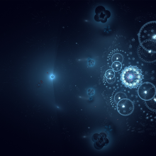 Dark blue background with patterns arranged like looking into the night sky