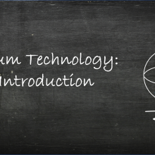 Blackboard with article title written on