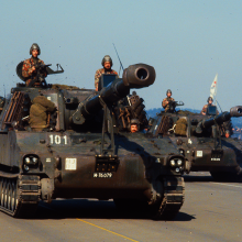 Tanks on parade