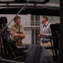 Australian Army Brigadier Martin White (left) at the Army Robotics Expo and Quantum Technology Challenge at the Brisbane Convention and Exhibition Centre.