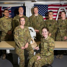 Australian Defence Force personnel that form the Australian Surgical Team at the Baghdad Diplomatic Support Centre in Iraq.
