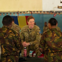 Australian Army soldiers deployed Exercise Olgeta Warrior on Mentoring and Training Team - Alpha participate in a Rehearsal of Concept drill with Force Support Battalion of the PNGDF in Papua New Guinea.