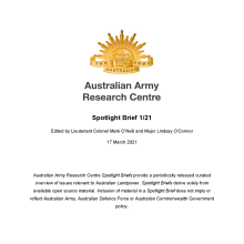 Australian Army Research Centre Spotlight Brief 1-21 - Cover