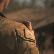 An Australian Army soldier from the 1st Regiment, Royal Australian Artillery, during the firepower demonstration held at the Shoalwater Bay Training Area in Queensland, during Exercise Talisman Sabre 2021.