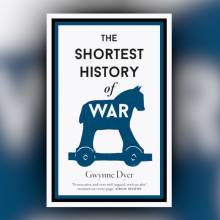Cover of Shortest History of War with blurred and larger background of the cover