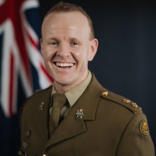 Military profile photograph of LTCOL Adam Hepworth.