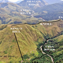 Aerial imagery of Staff Ride route in New Guinea
