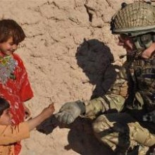 Brigadier Andrew Harrison serving in Afghanistan