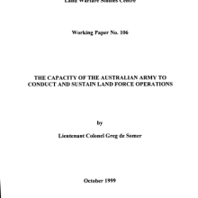Capacity of the Australian Army