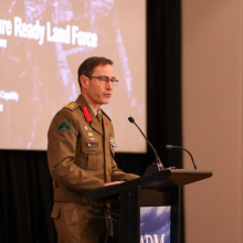 Acting HLC, BRIG Langford, speaking at ADM Congress 2022