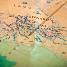 Map of Antarctica Edward VII Land and surrounds