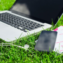 Mobile devices on grass; Image credit: Pixabay user - Goumbik (userid 3752483)