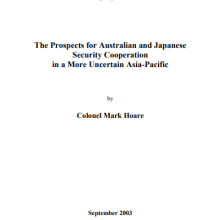 Prospects For Australian And Japanese Security