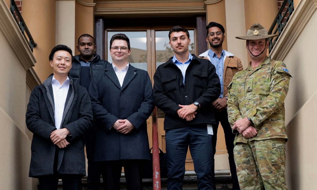 The ecoJet team and Major Josh Mickle, at their office located in Adelaide’s Innovation precinct, Lot14