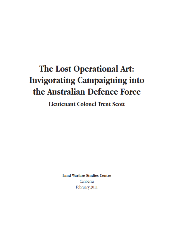 The Lost Operational Art