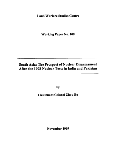 The Prospect of Nuclear Disarmament